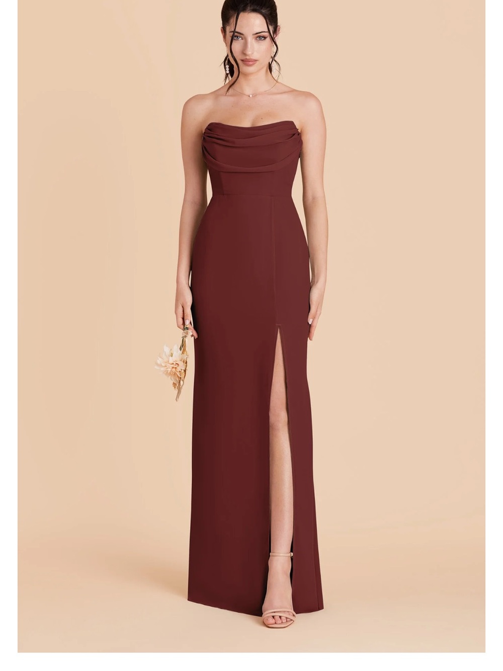 Mira Bridesmaid Dress - Cabernet - Birdy Grey